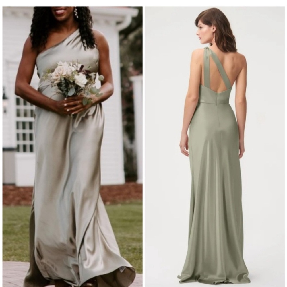 Jenny Yoo Collection Satin Sage Lena Dress